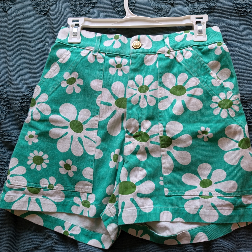 Big Bud Press Green Floral Shorts